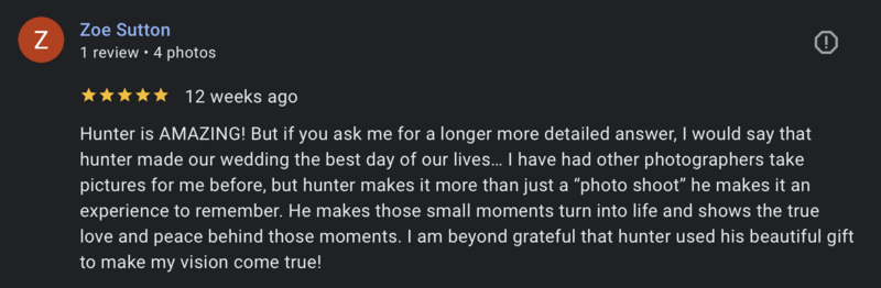 wedding couple review