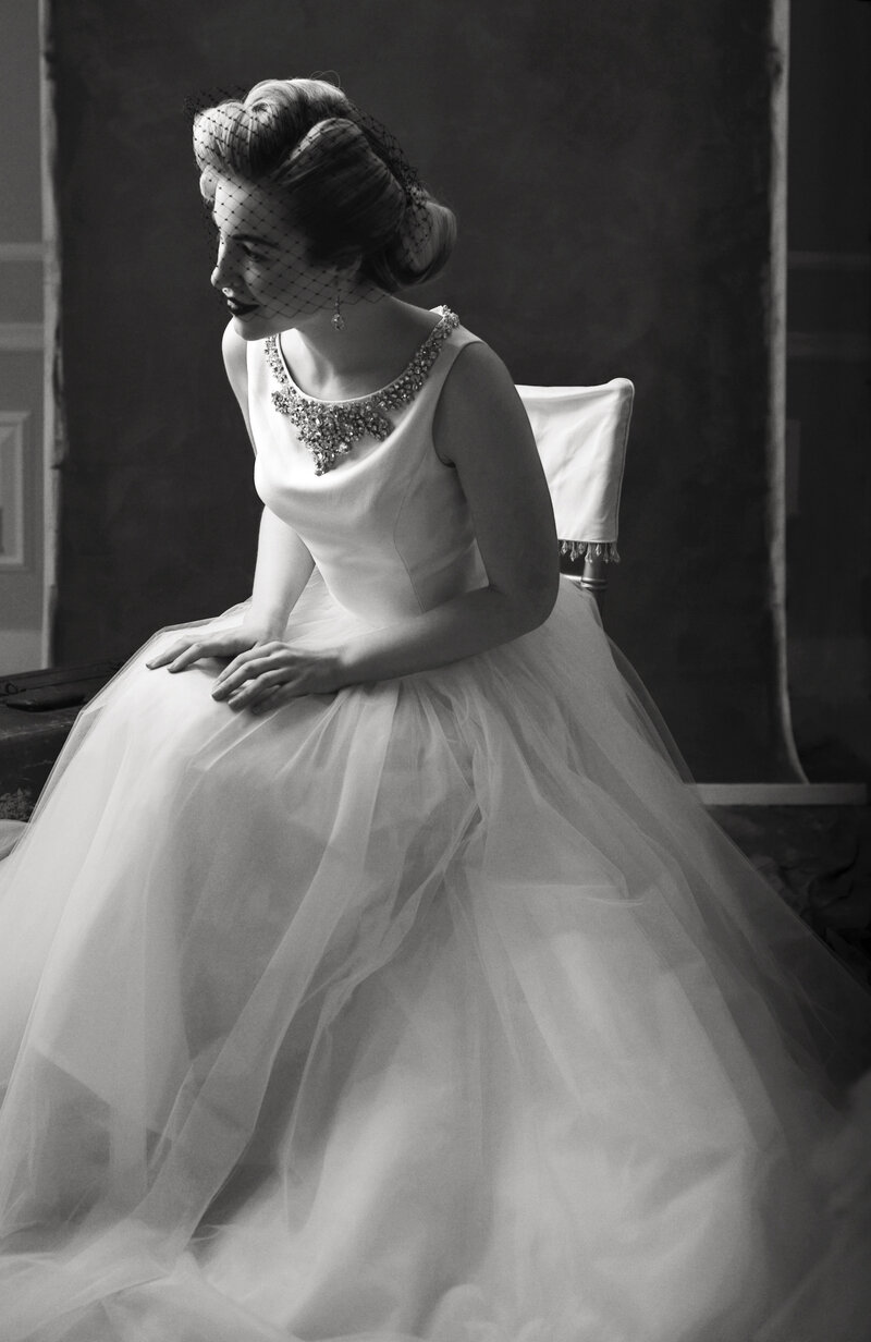 Justin & Mary Wedding photography black and white 1