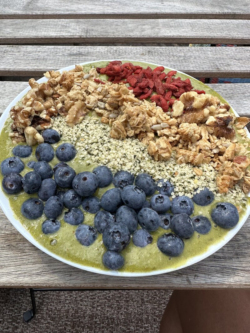 smoothie bowl on a table