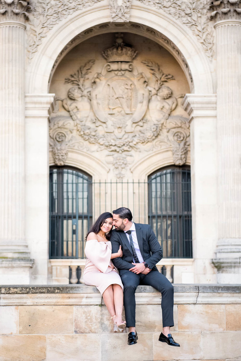Couples photography in Paris at the Louvre for Shamik & Navi Dec 2017-4
