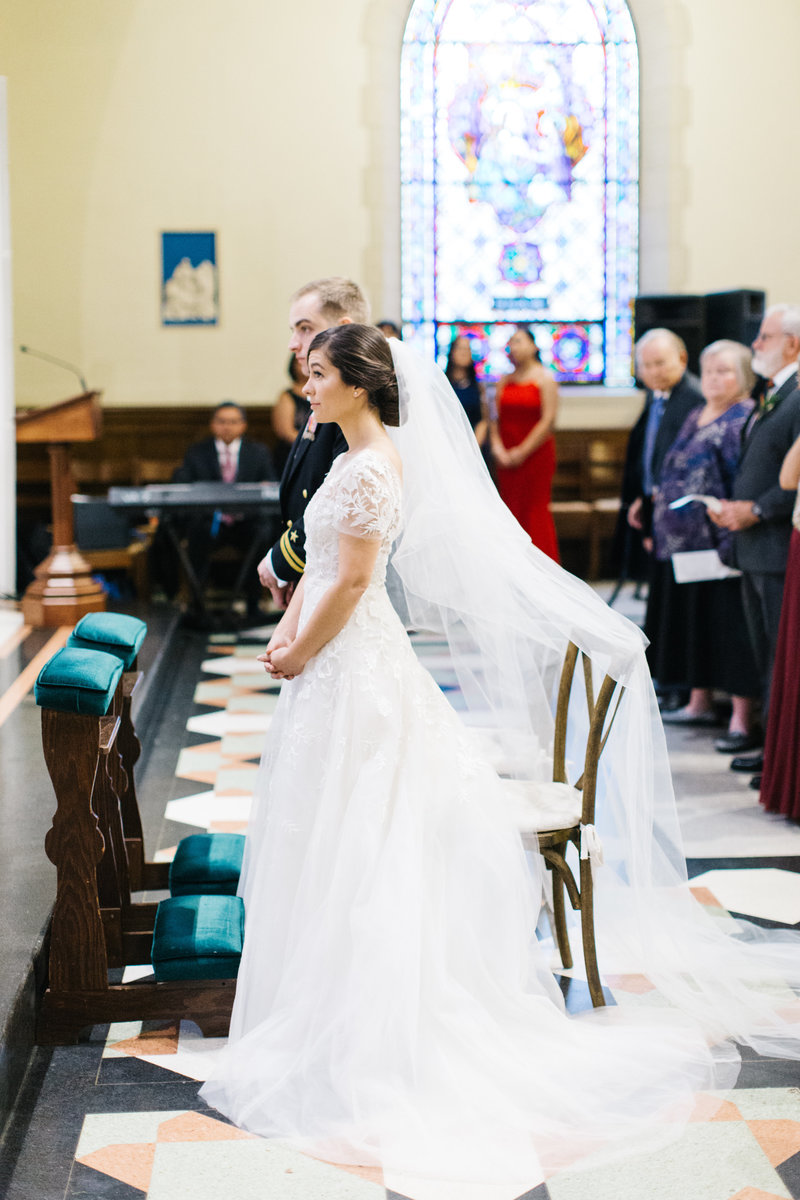 sacred heart cathedral winter wedding
