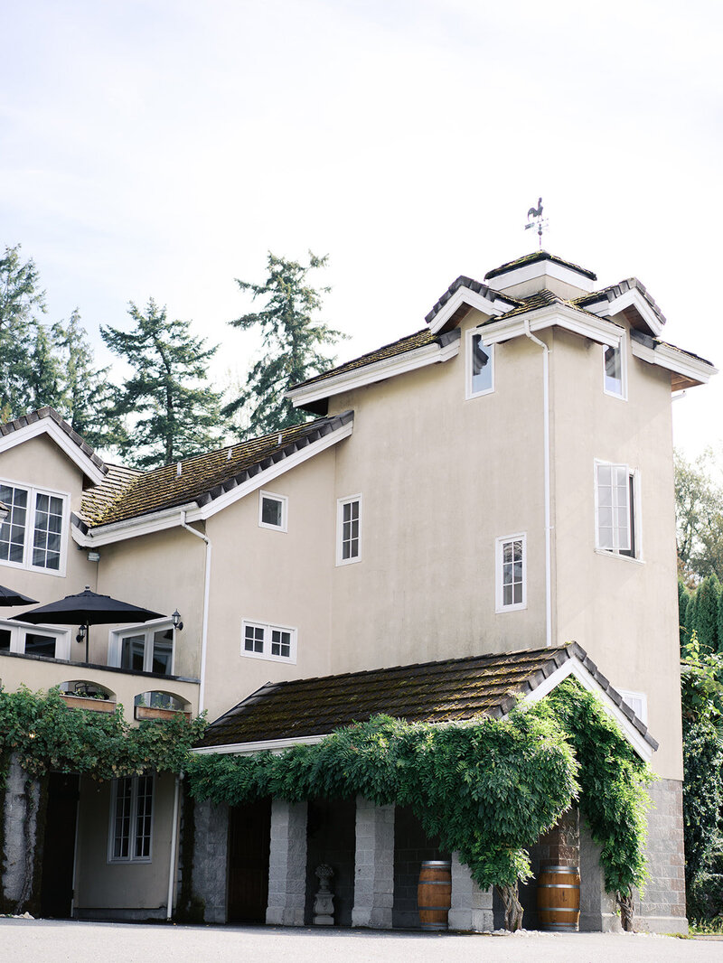 Outside view of Chateau lill featuring ivy-covered walls and timeless design elements