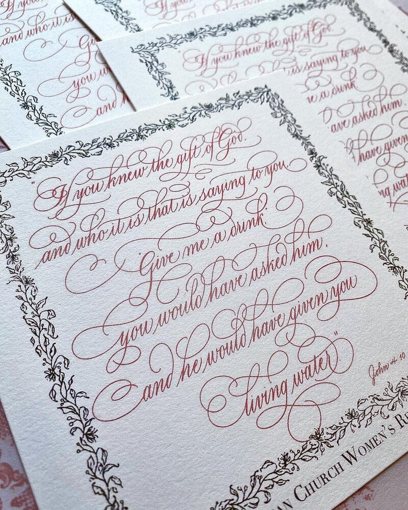 calligraphy commission flourish