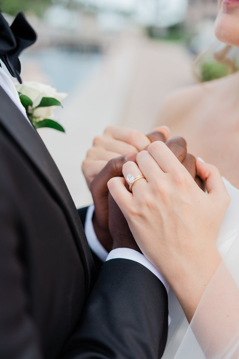 Bride and Groom hands in West Palm Beach.