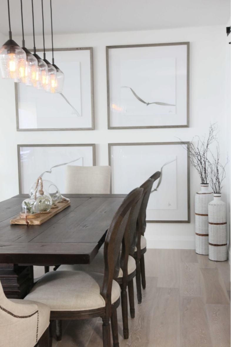 Dining room with neutral colour palette