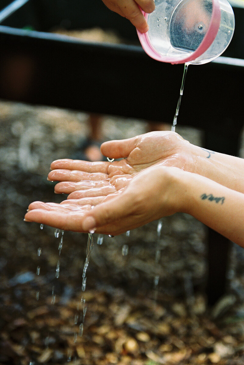 Behind-the-scenes moment from a Simply by Suzy photo shoot.