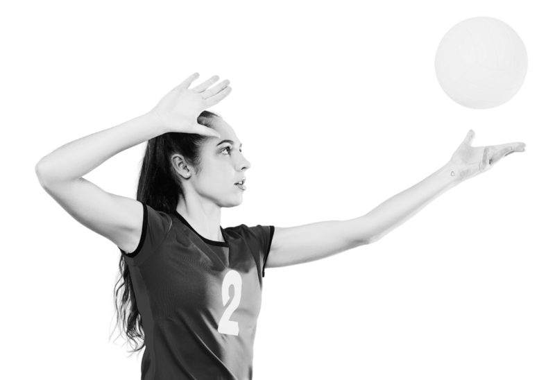 girl hitting a volleyball