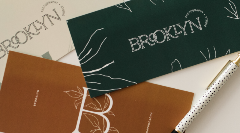 Photo of business cards for booklyn photography