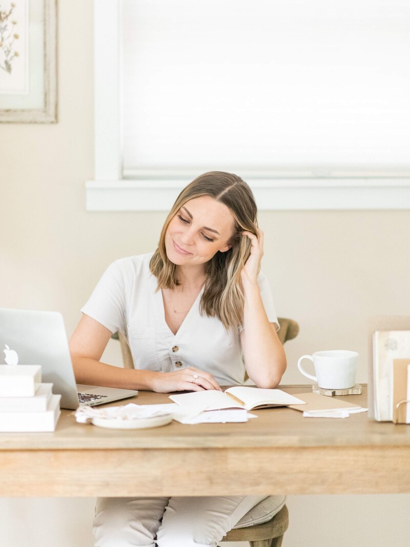 Beckie Rose, founder of NorthRose Studio smiling on video call