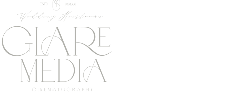 Glare Media Primary Logo with Beige letters