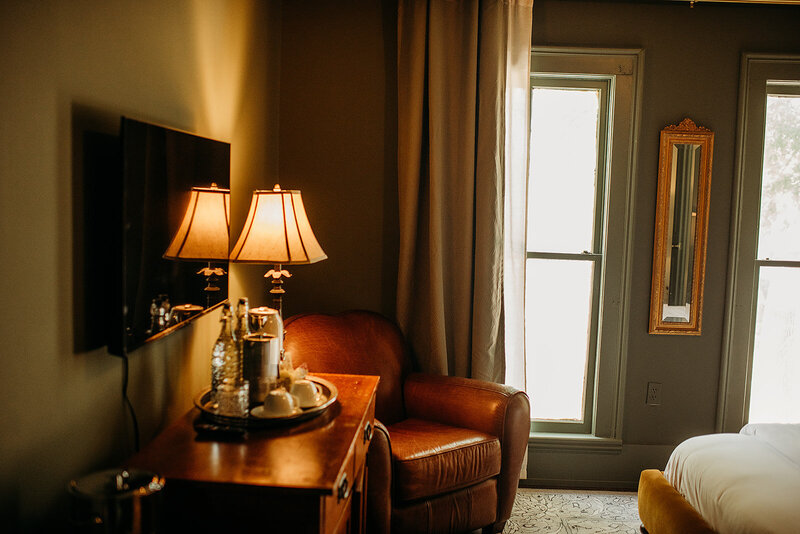 Coziest reading corner in central Texas is in The Medina King Room
