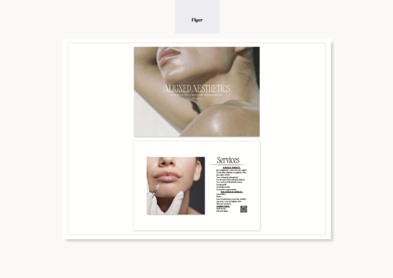 Aligned Aesthetics Flyers