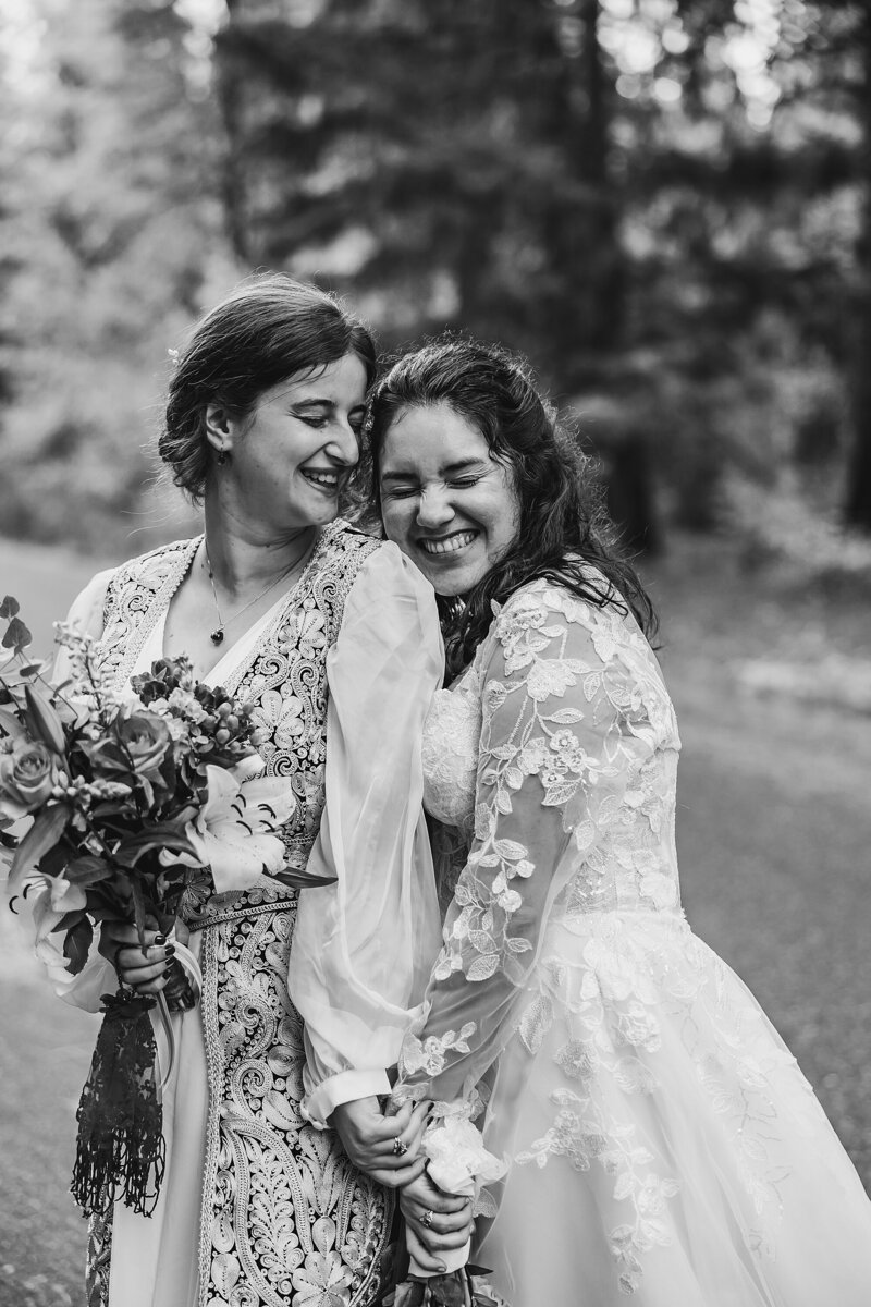 queer brides on wedding day