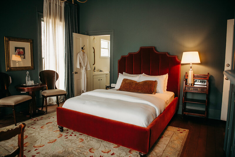 The Color drenched walls of Crystal River Inn create restful spaces for their guests
