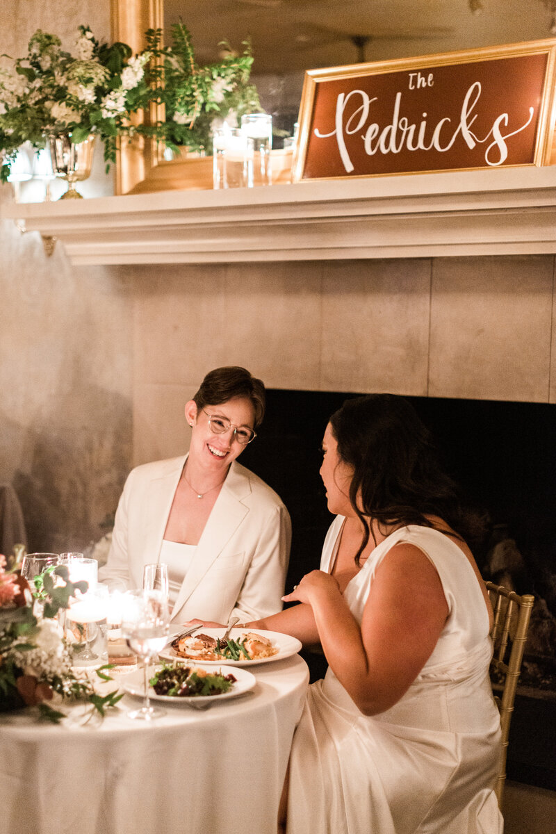 Sweetheart table couple wedding