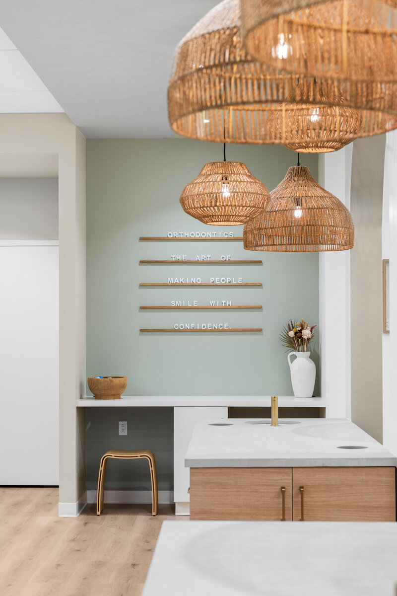 Modern dental office interior built by Workman Constructors in Southern California