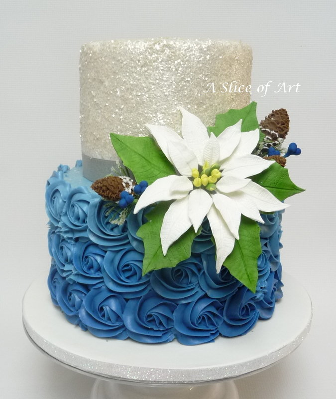 christmas wedding cake