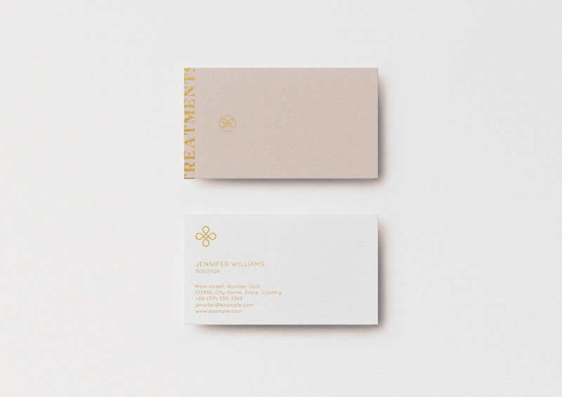 Gold foil business card