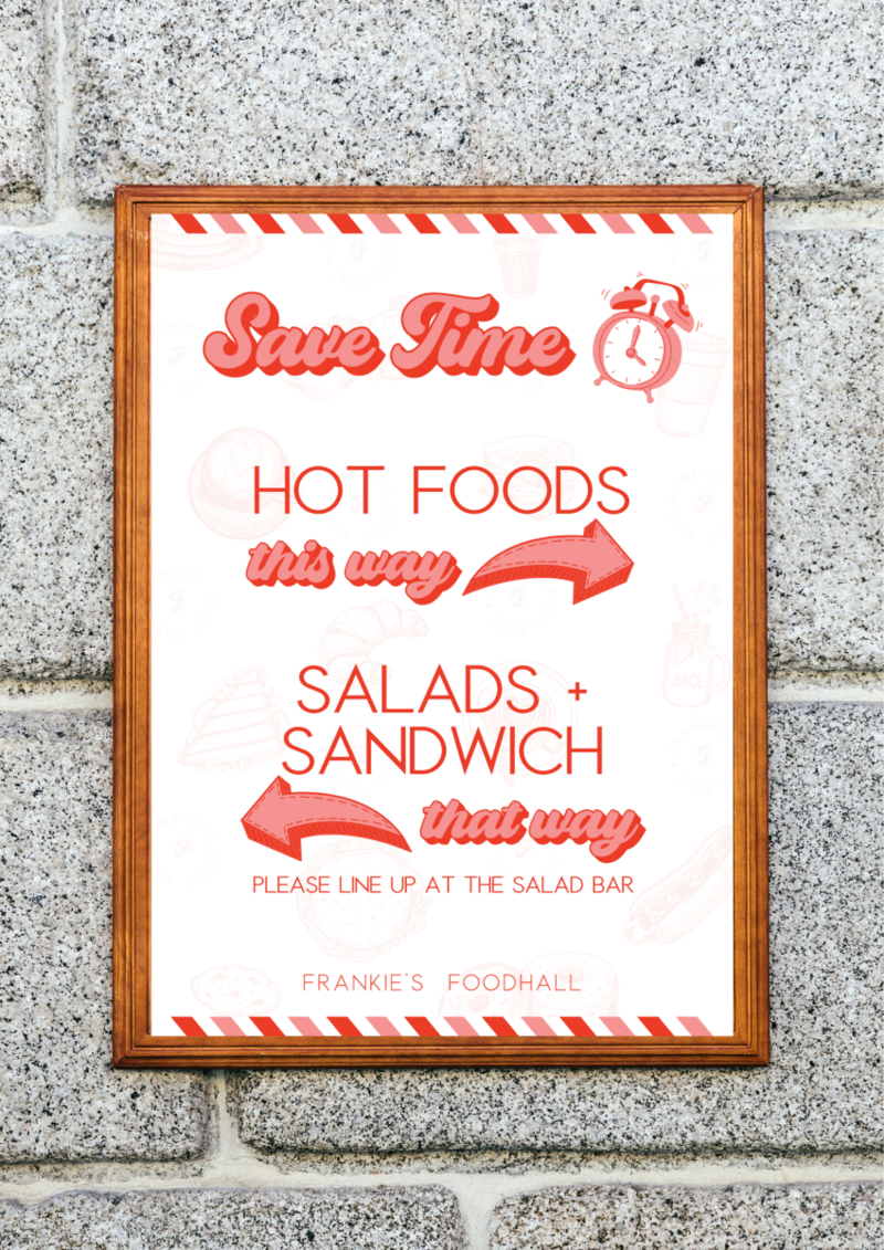 Frankie's Foodhall Branded Signage, Branding Project by Leithal and Co
