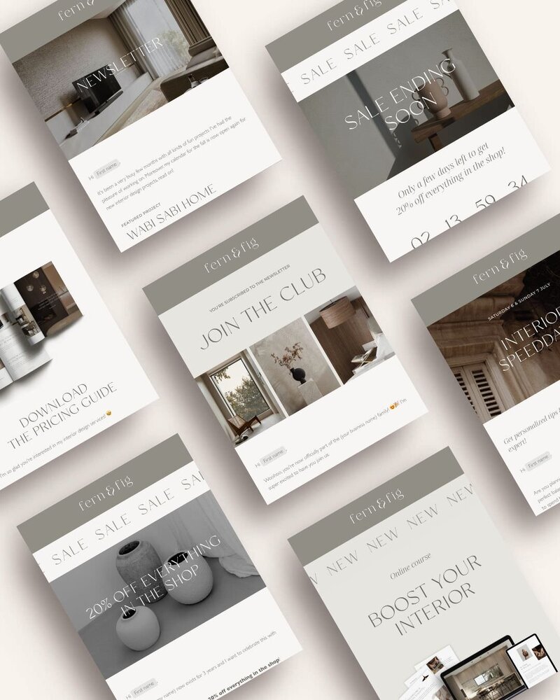 Earthy Flodesk templates for interior designers Fern & Fig 10