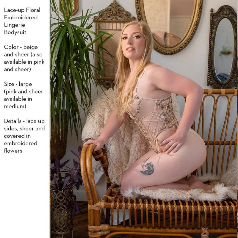 client closet - laceup embroidered bodysuit