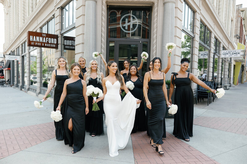 brides laughing amongst each other