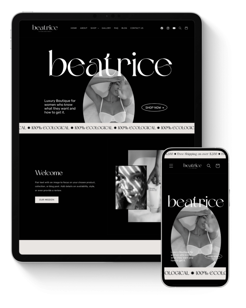 beatrice shopify theme for beauty and apparel online shop