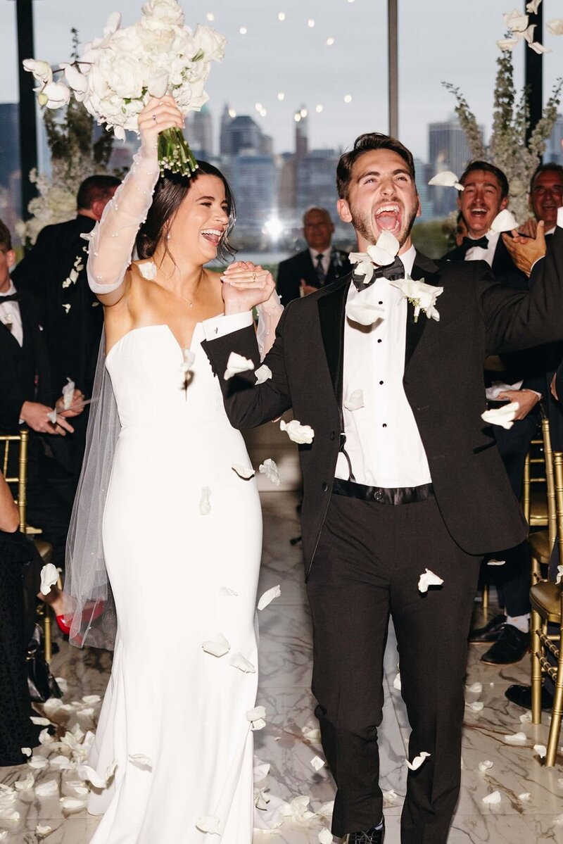 Happy newlyweds at their Park Savoy wedding