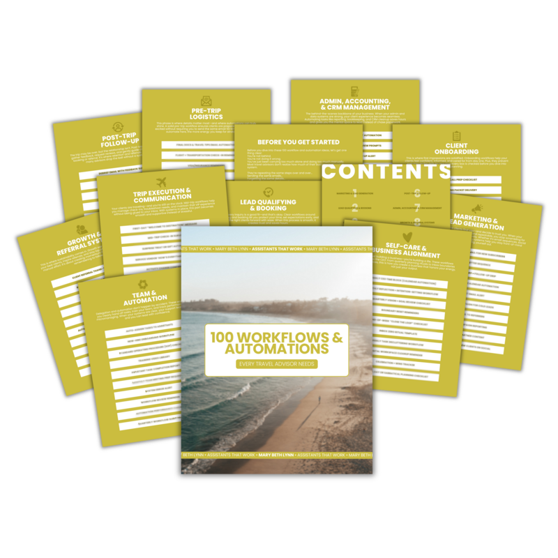 100 Workflows and Automations every Travel Advisor Needs