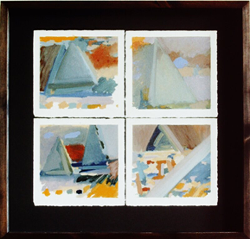 four sections 9 - oil on paper - 61 x 63 cm - 1982 _11zon