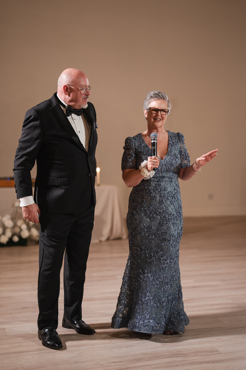 this mom and dad gave a beautiful wedding speech at their son's wedding