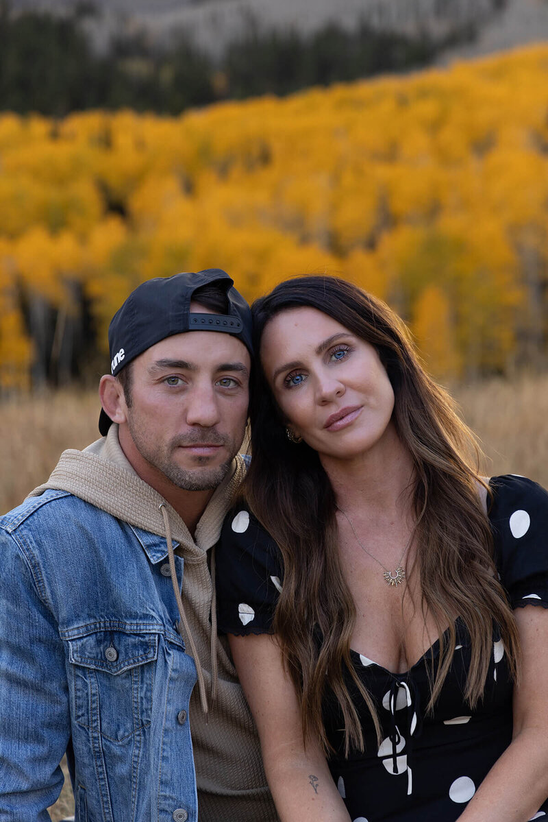 Romantic engagement photos Park City