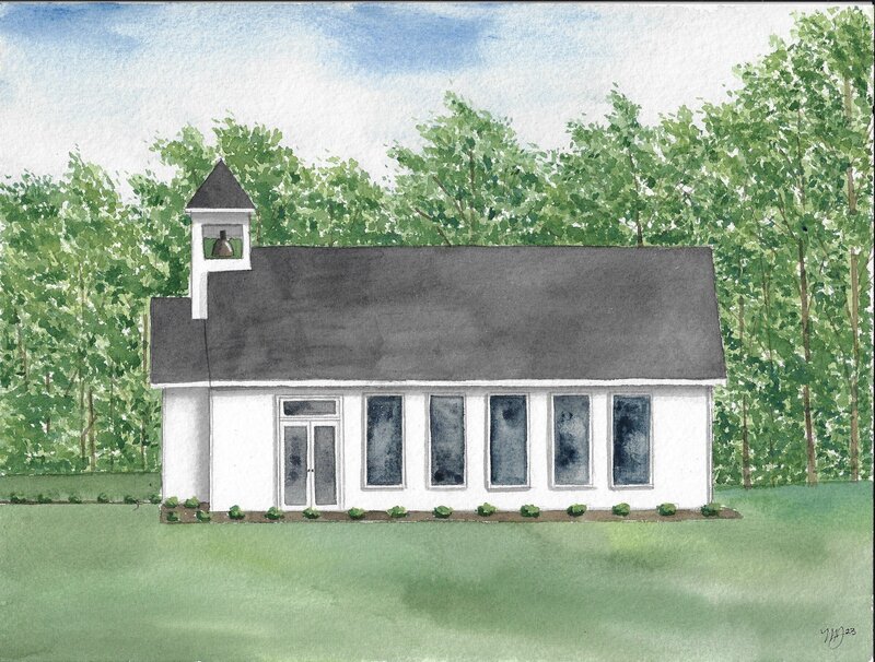 Chapel side watercolor mockup