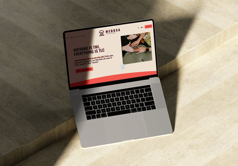 MP Laptop Home Page Mockup