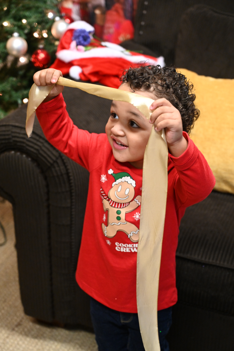 boy with a ribbon