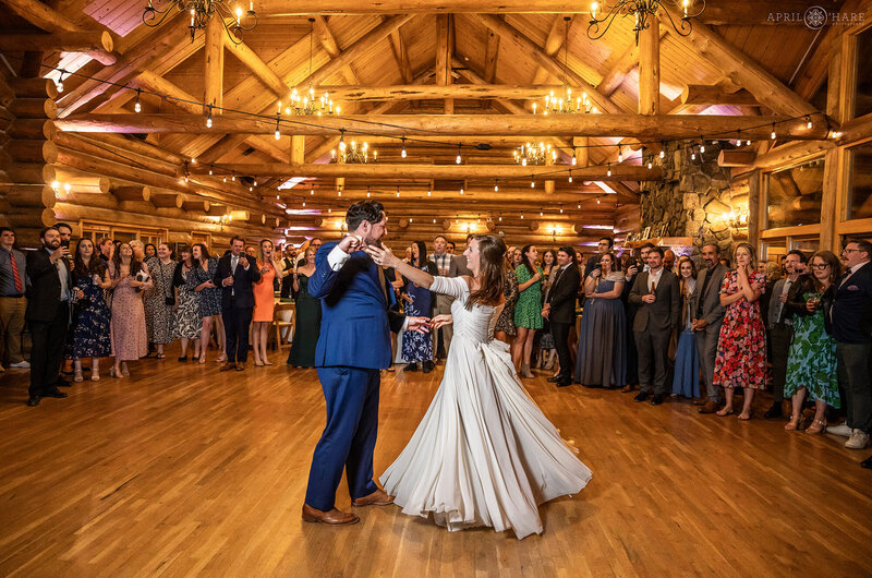 First Dance at Evergreen Lake House Wedding Reception