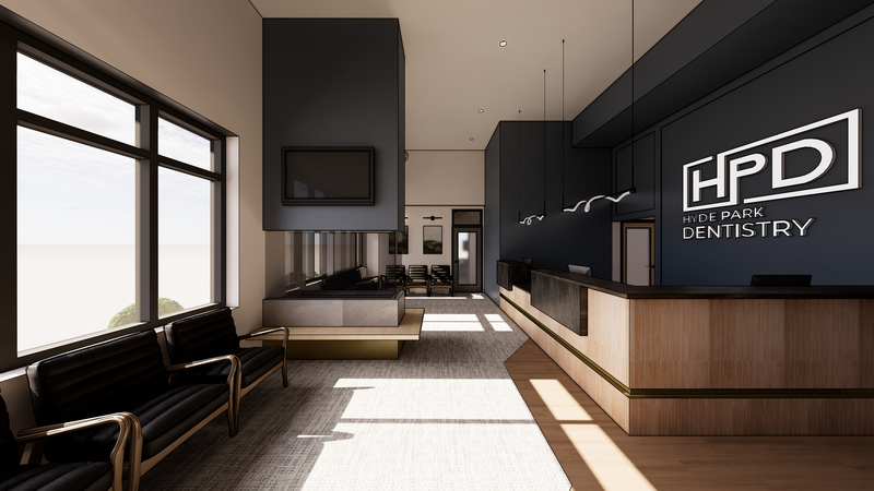 Luxury waiting room 3D virtual rendering by one of the leading architectural firms in Indianapolis 