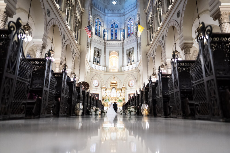 Wedding ceremony at Immaculate Conception Church in New Orleans Louisiana