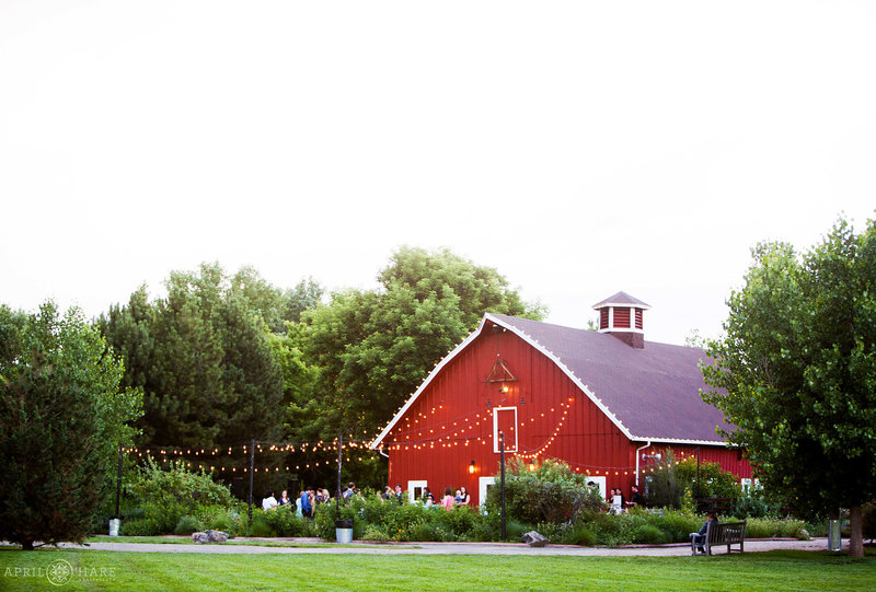 Pretty outdoor wedding reception at a rustic Denver wedding reception Chatfield Farms