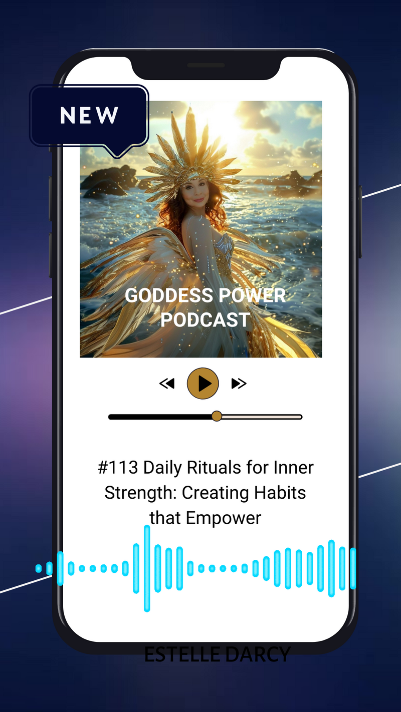 Goddess Iphone Design Element for a Podcast in Goddess Star Showit Template for Coaches