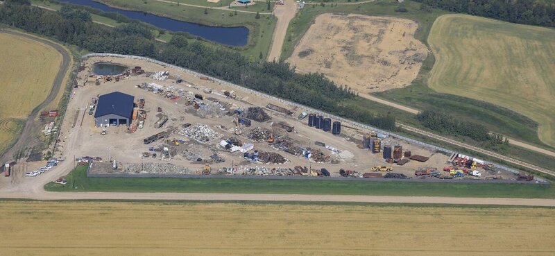 A public scrap yard in Camrose which is in central alberta