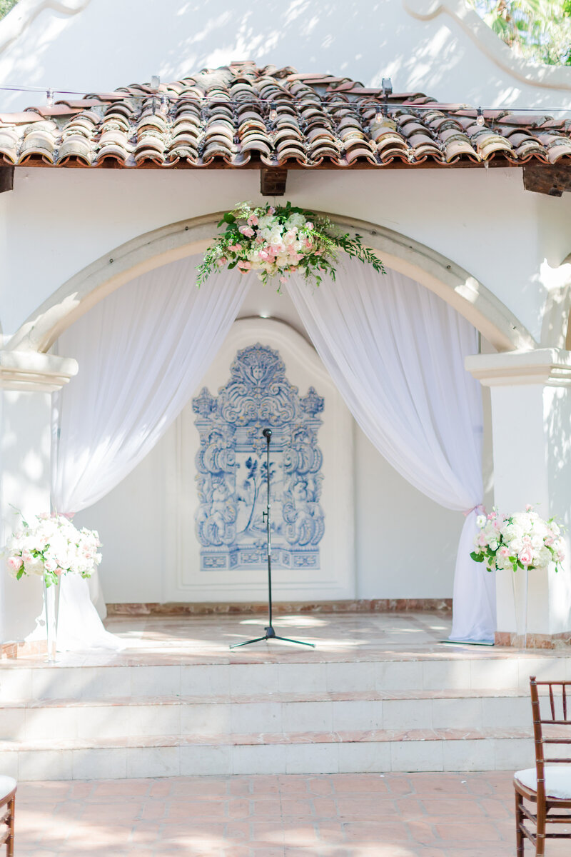 ceremony location at rancho las lomas