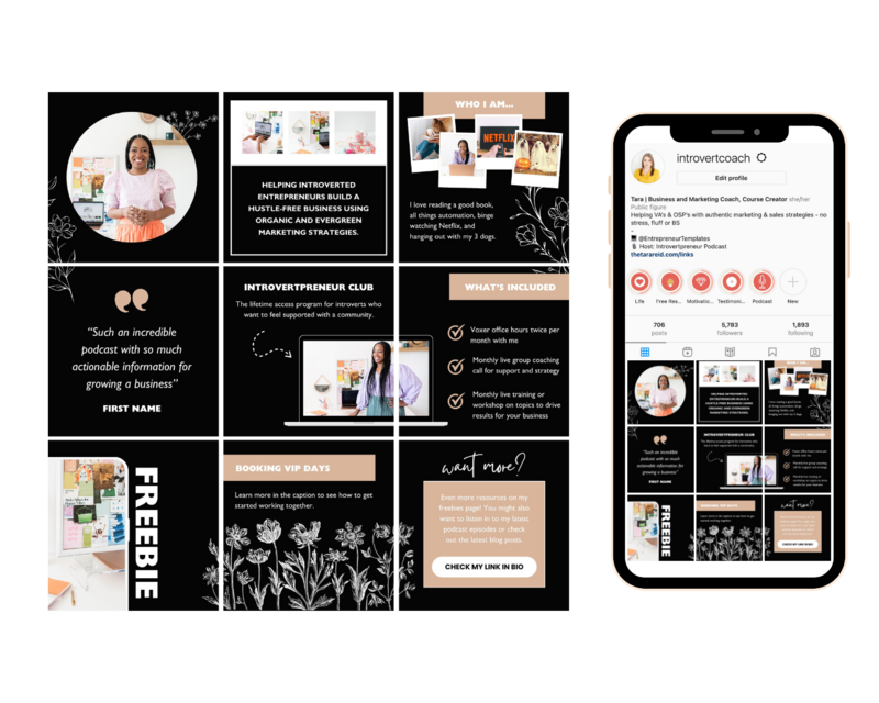 9 Grid Instagram Profile Templates for Canva 9 Grid Instagram Profile Templates for Canva