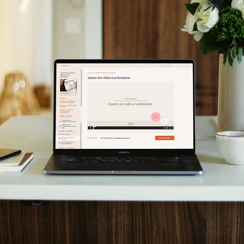 Aperçu de la formation ThriveCart en français pour débutants