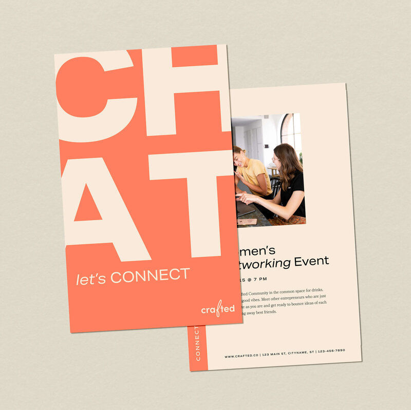 Flyer design for women's coworking event