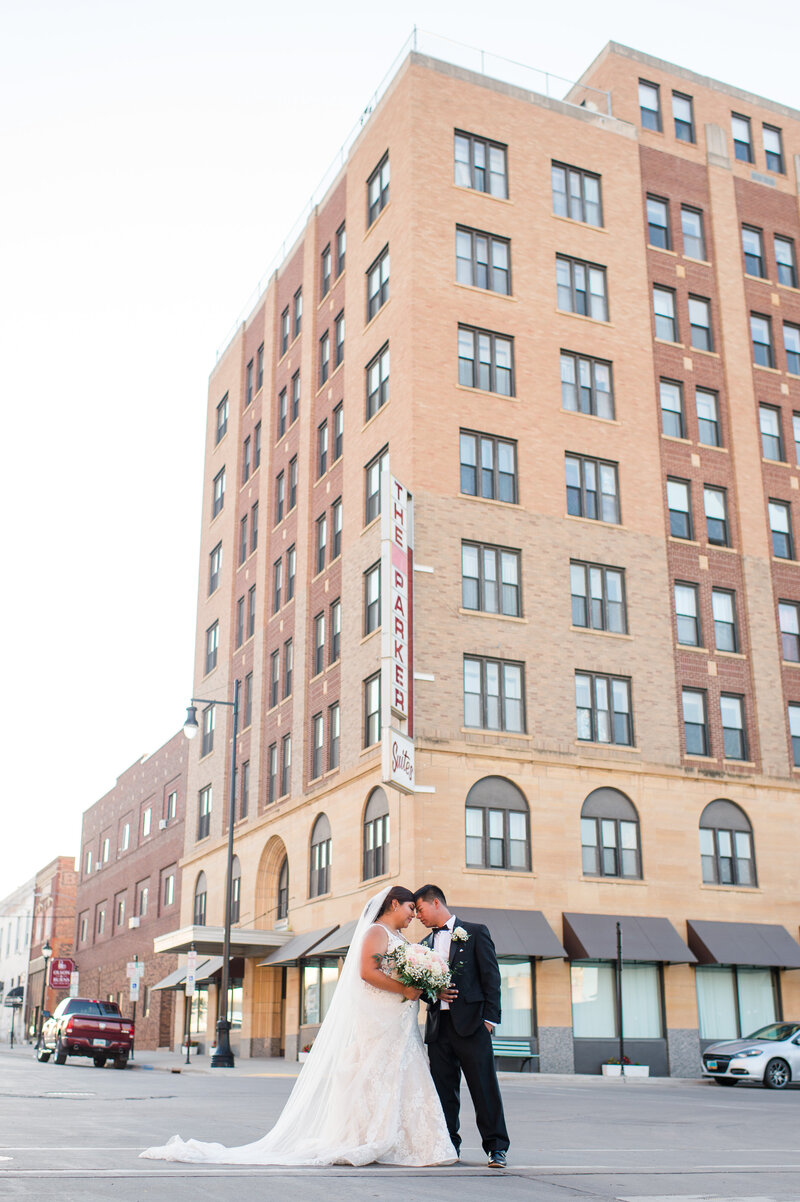 downtown bride and groom manhattan kansas wedding photographer-8