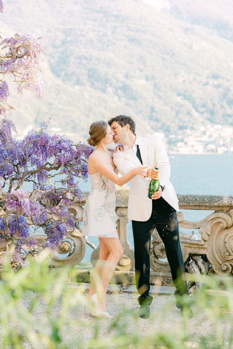 Lake Como, Italy Wedding at Villa del Balbianello in the summer fine art photography by  Chelsey Black Photography