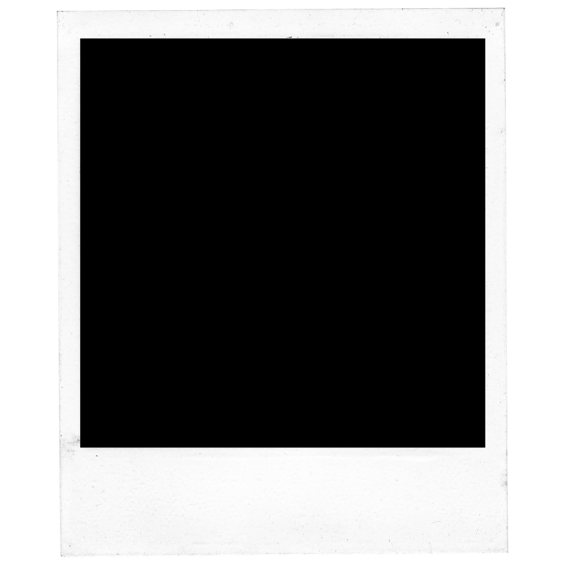 white polaroid frame