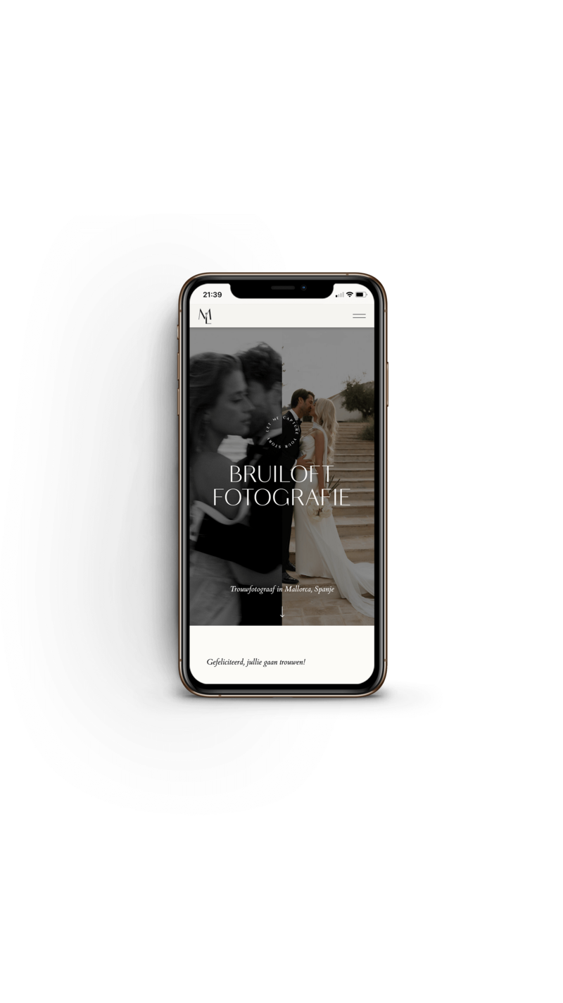 Minimalistische Showit website template voor fotografen