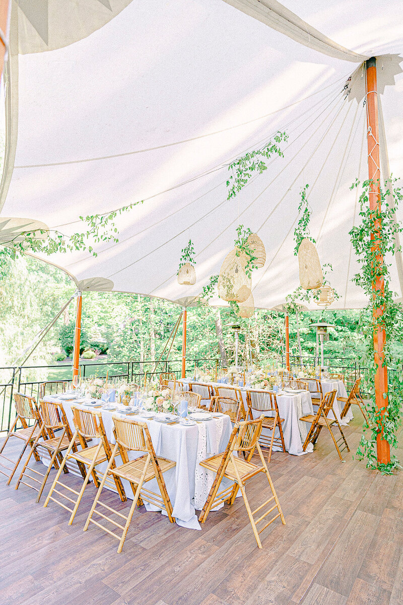 Tented wedding reception on a private estate in Cleveland, Ohio
